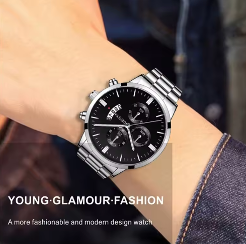 Reloj de moda para hombres Calendario de lujo Reloj de pulsera de cuarzo Relojes de negocios Reloj de hombre Reloj de pulsera masculino Reloj de pulsera