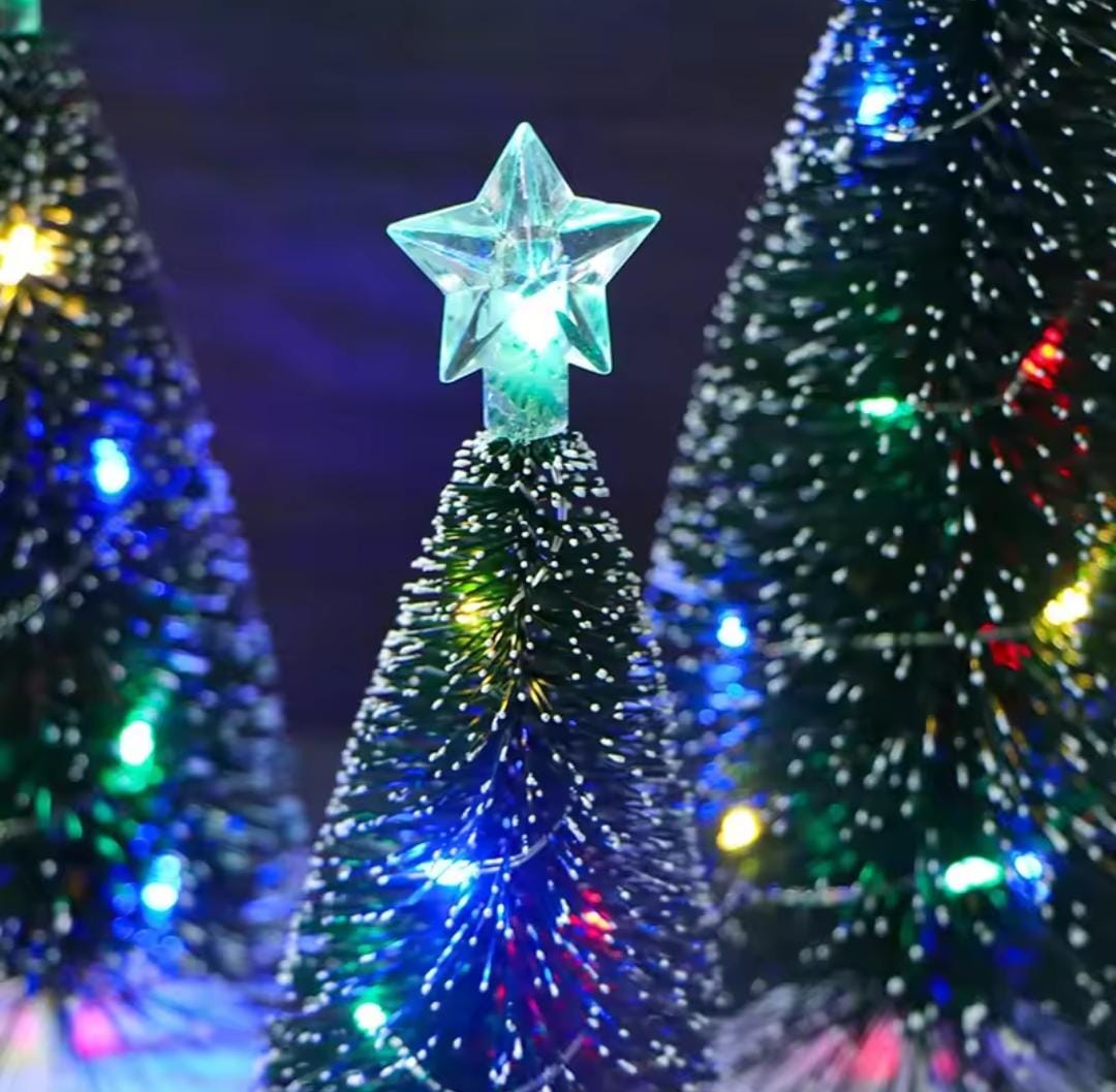 Mini árboles de Navidad luminosos, luces LED, decoración del hogar, velas electrónicas, regalos para niños, adorno para fiesta de Navidad de Año Nuevo
