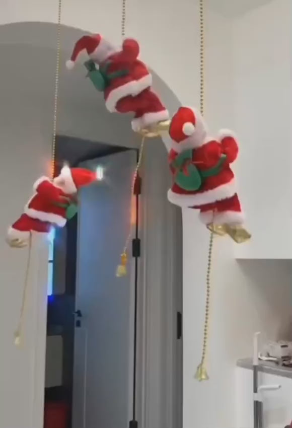 Santa Claus Escalador Electrico Adornos Navideños-Navidad