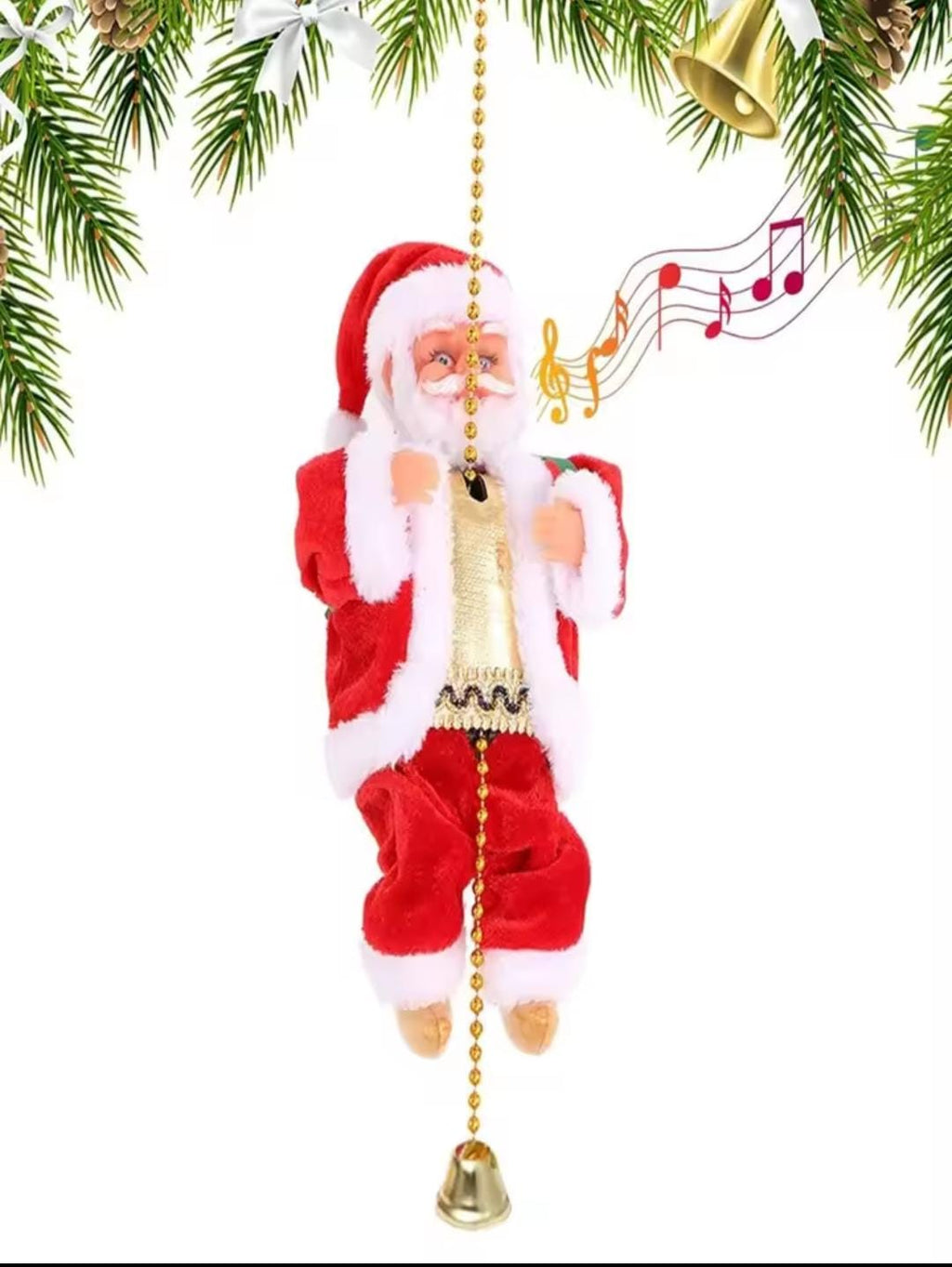 Santa Claus Escalador Electrico Adornos Navideños-Navidad